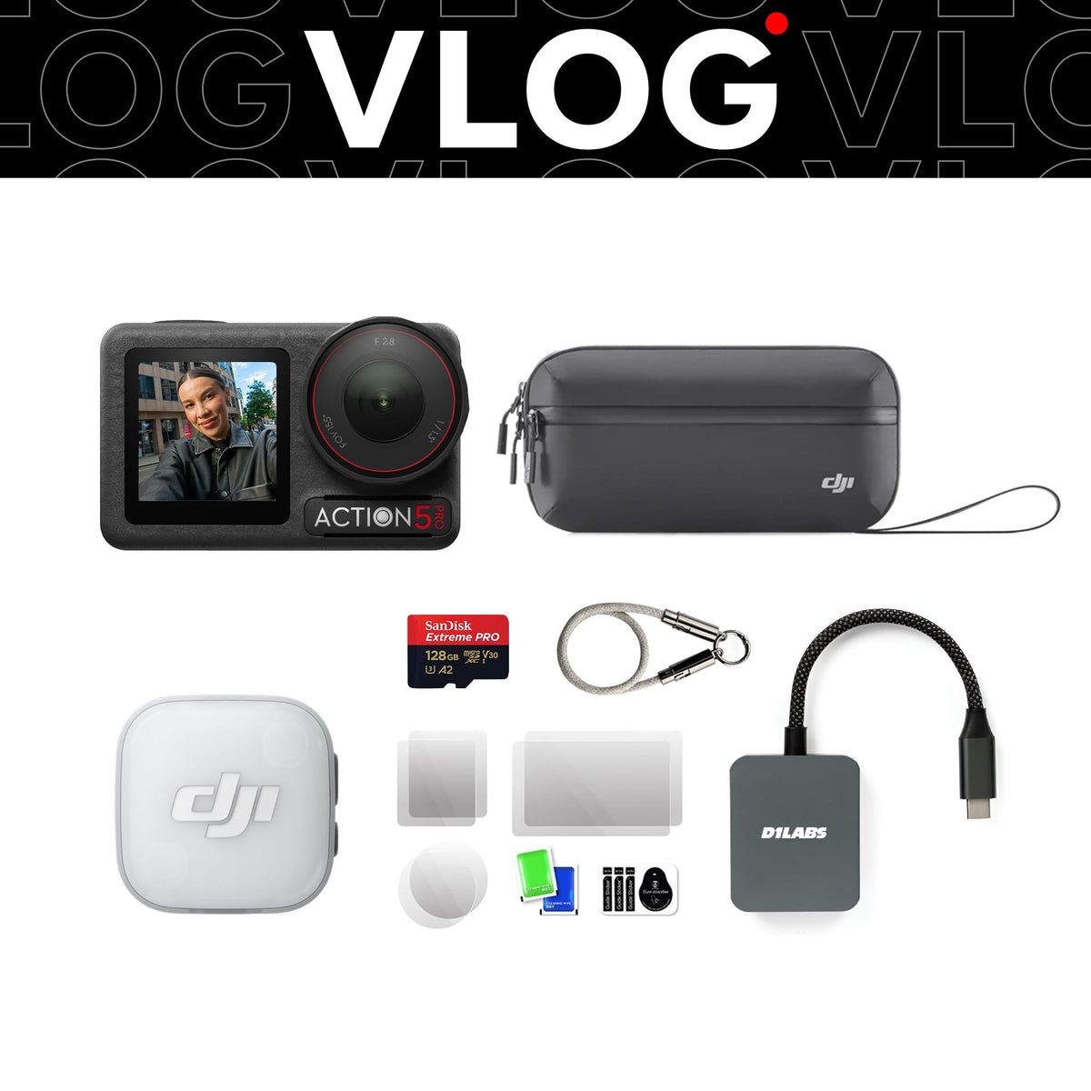 Osmo Action 5 Pro Vlog Bundle (DJI Mic Mini 2) — detail