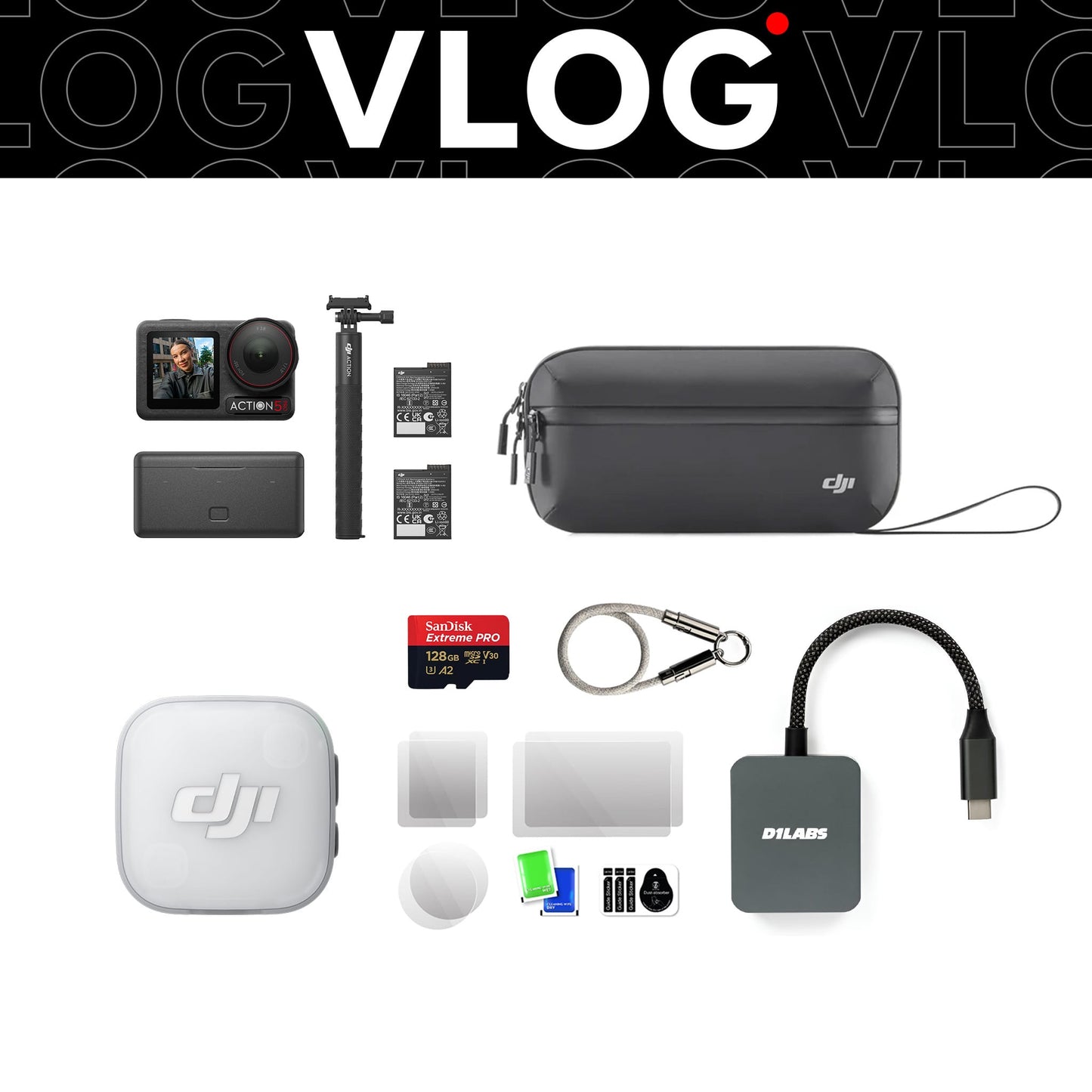 Osmo Action 5 Pro Vlog Bundle Plus (DJI Mic Mini 2) — detail