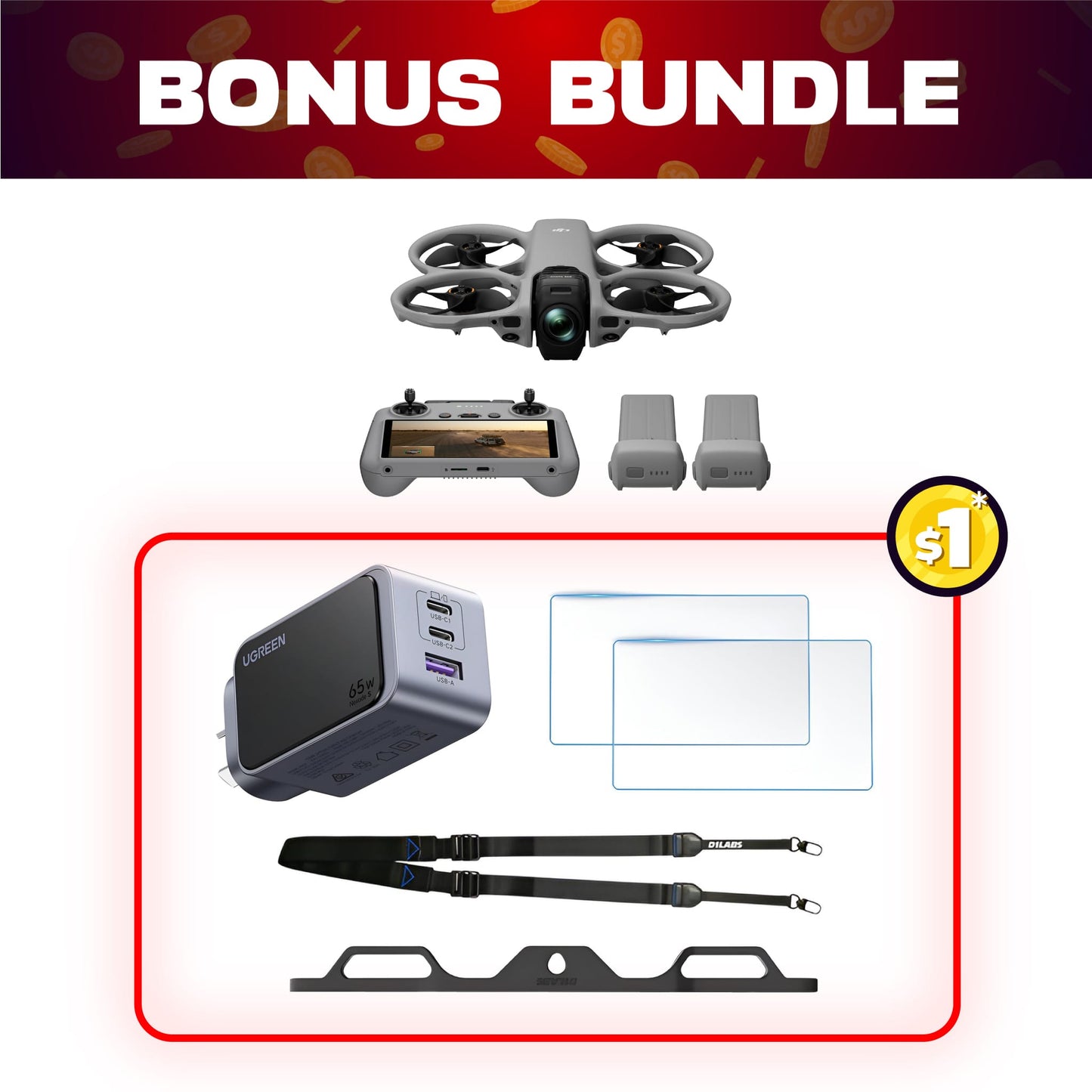 DJI Avata 360 Fly More Combo + $1 Bonus Bundle