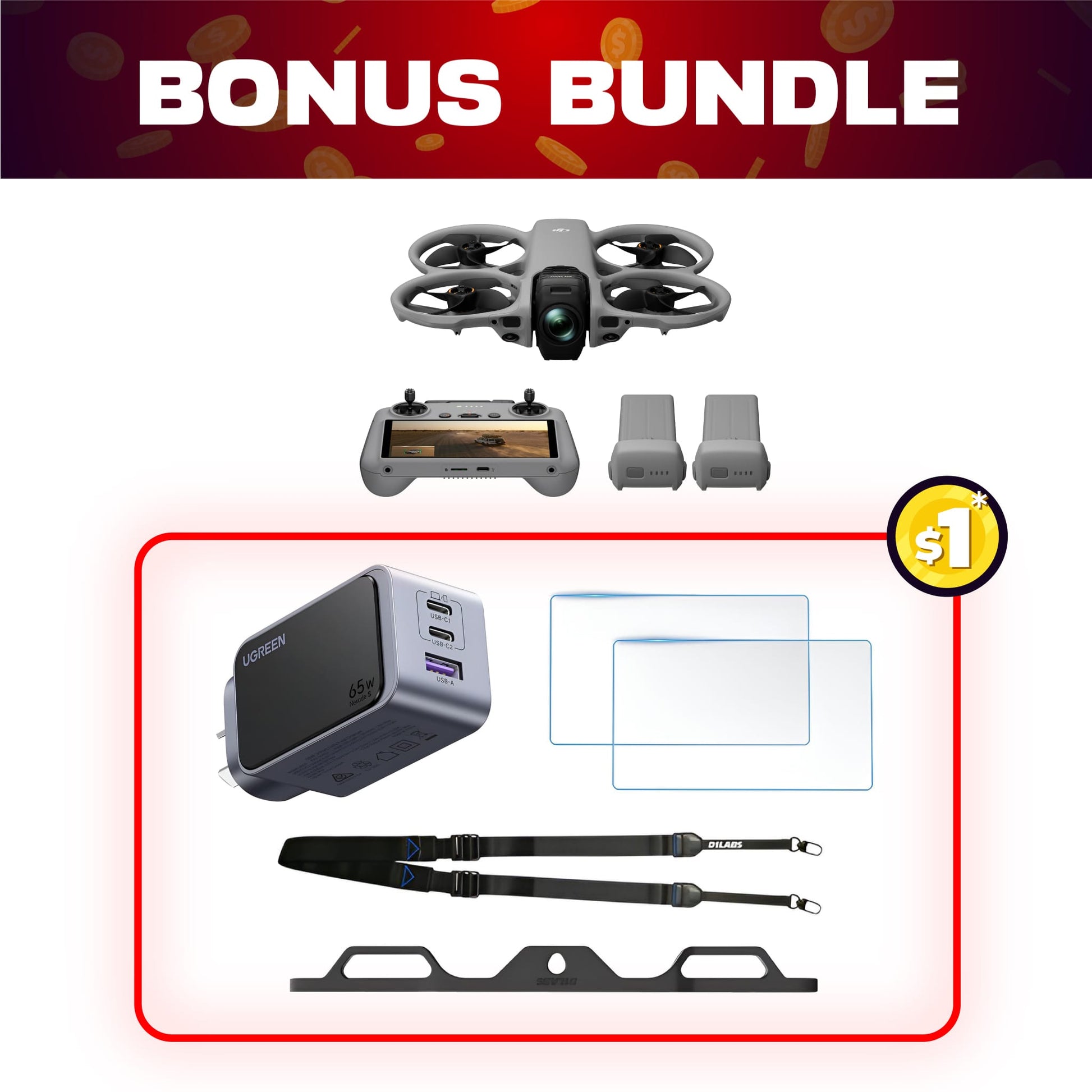 DJI Avata 360 Fly More Combo + $1 Bonus Bundle