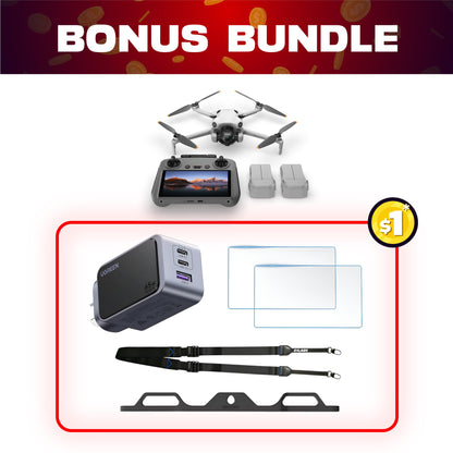 DJI Mini 4 Pro Fly More Combo Plus + $1 Bonus Bundle (Refurbished)