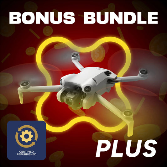 DJI Mini 4 Pro Fly More Combo Plus + $1 Bonus Bundle (Refurbished)