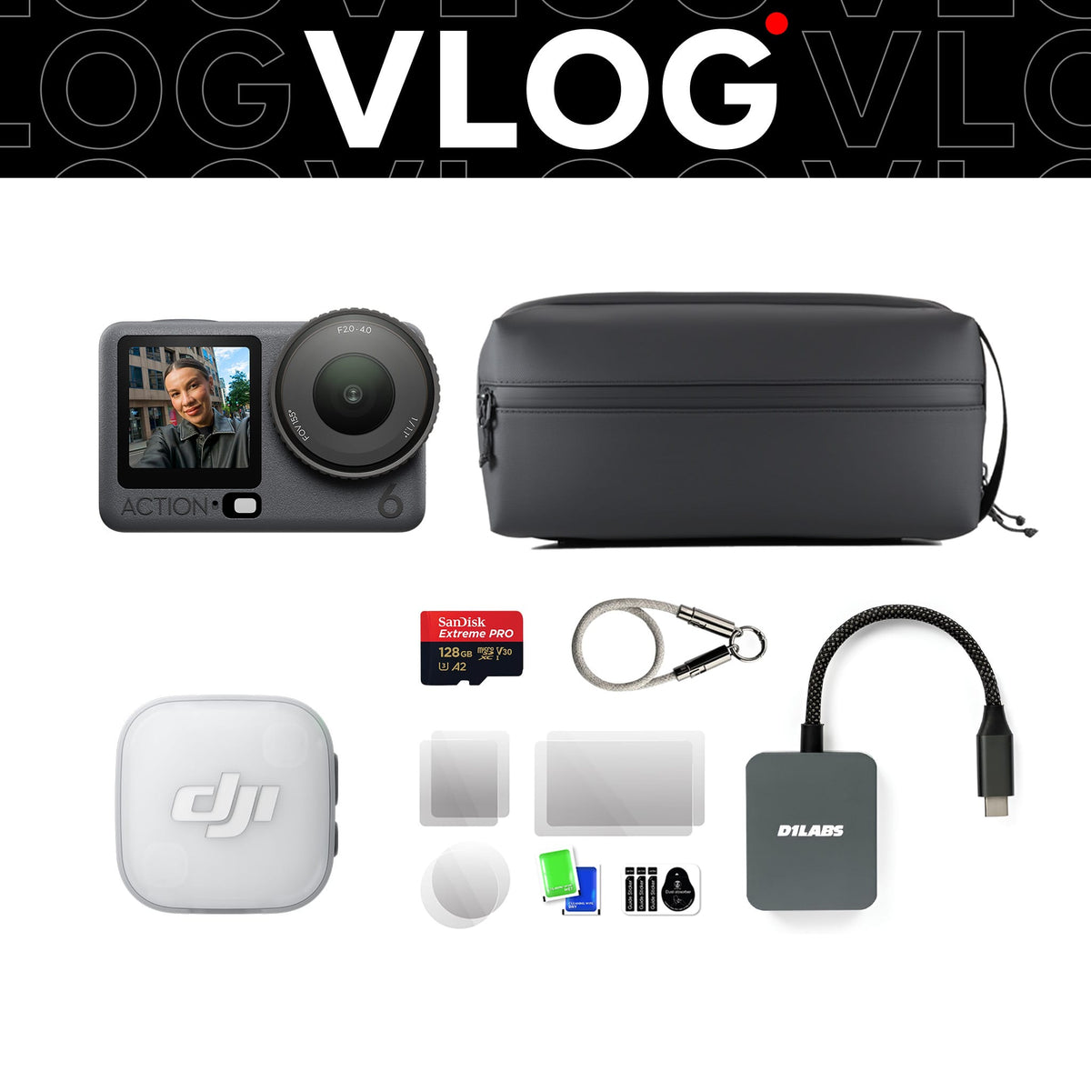 Osmo Action 6 Vlog Bundle (DJI Mic Mini 2) — detail