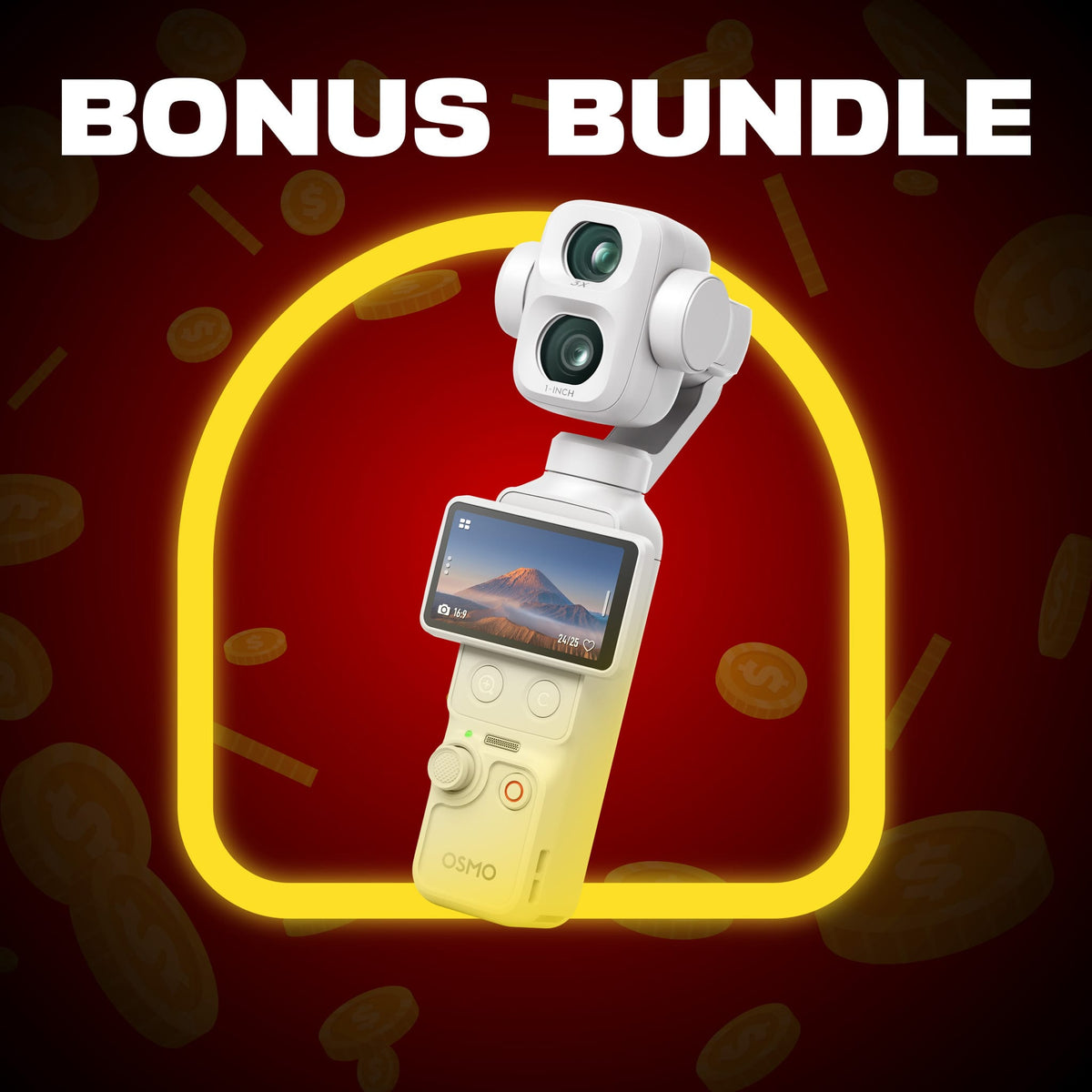 Osmo Pocket 4P + $1 Bonus Bundle (Pearl White)