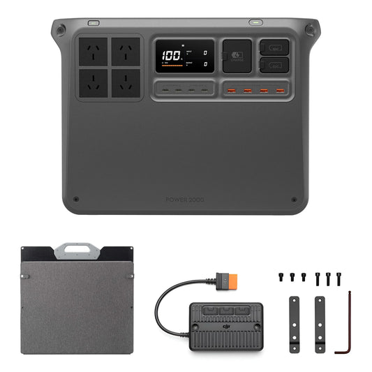 DJI Power 2000 & 200W Foldable Solar Panel × 1