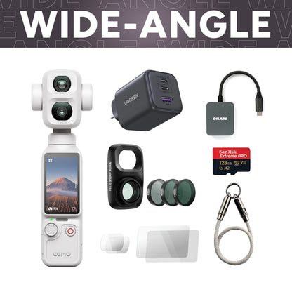 Osmo Pocket 4P (Pearl White) Wide-Angle Combo — detail