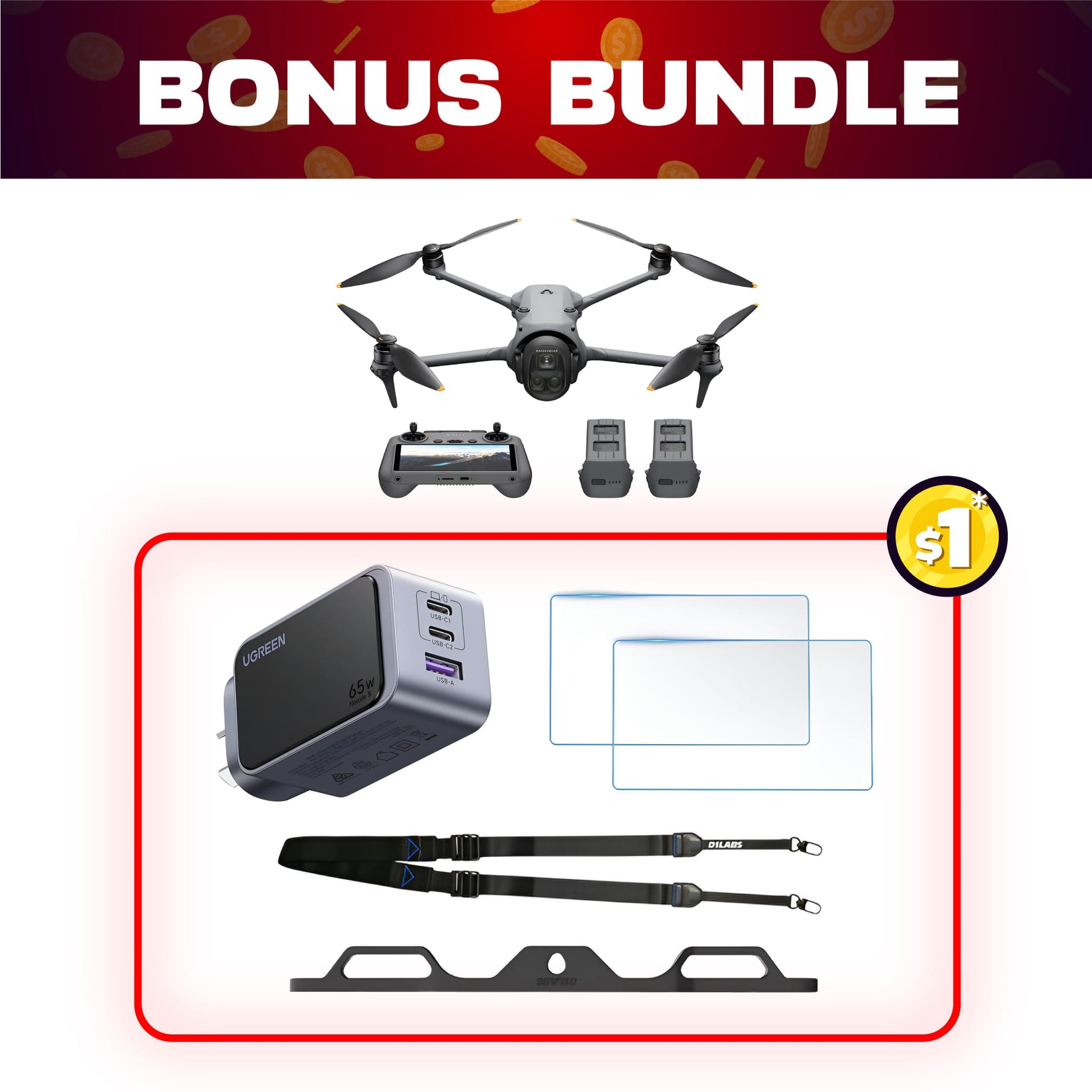DJI Mavic 4 Pro Fly More Combo + $1 Bonus Bundle