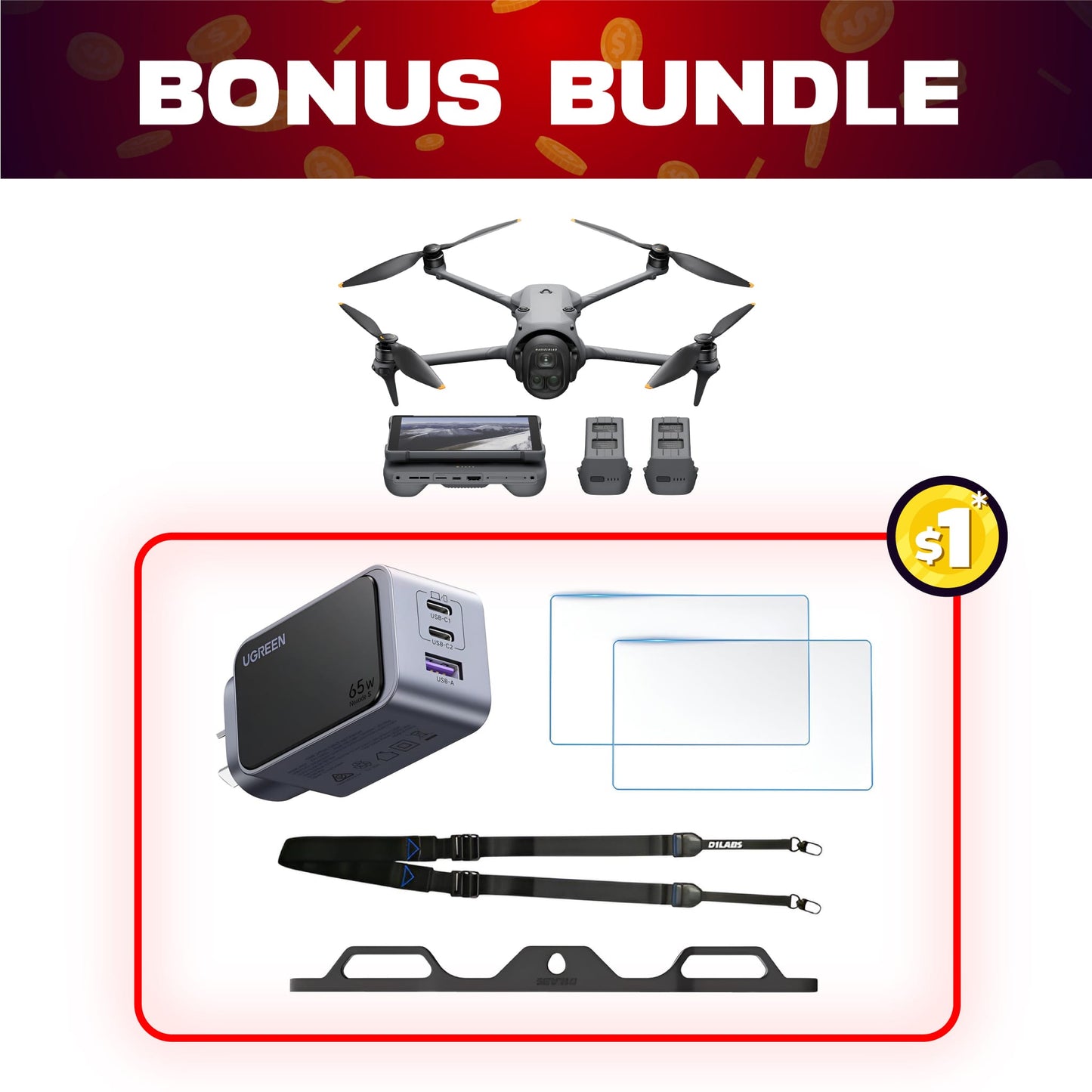 DJI Mavic 4 Pro Creator Combo + $1 Bonus Bundle