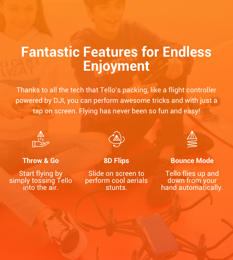 DJI Drone White Tello – Fantastic Features for Endless Enjoyment – D1 Store 